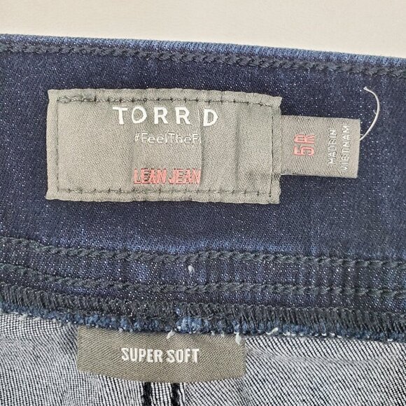 Torrid Womens Lean Jean Dark Blue Skinny Jeans High Waist Plus Size 5X‎ Pull On - Picture 7 of 14